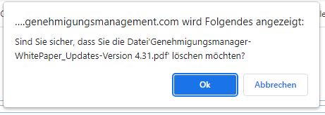 Bestätigung Löschung