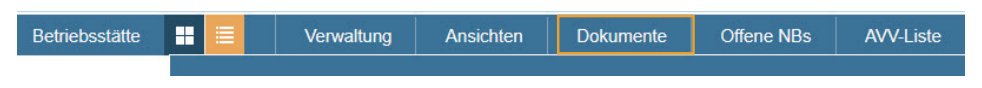 Darstellung Menü Position