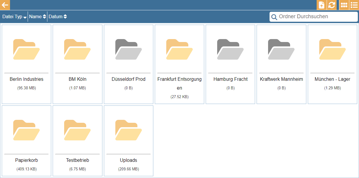 Vorschau Dateiverwaltung