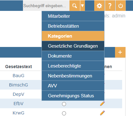 gesetzliche Grundlagen