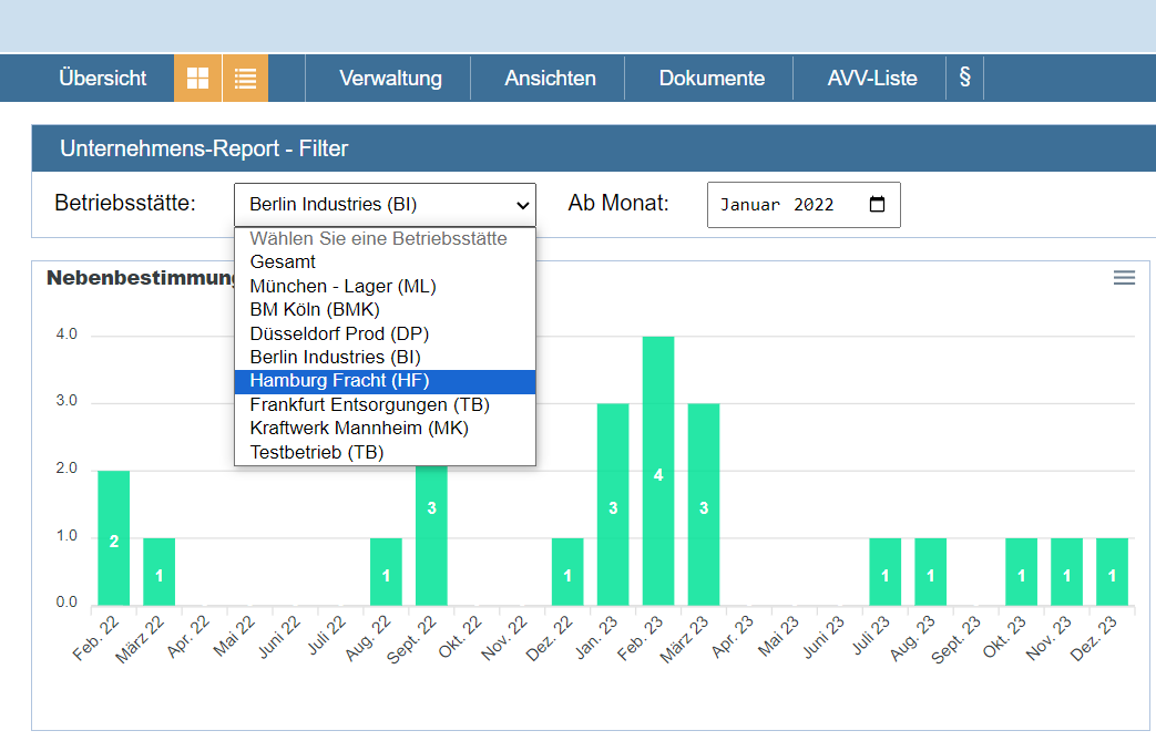Filter Einstellungen