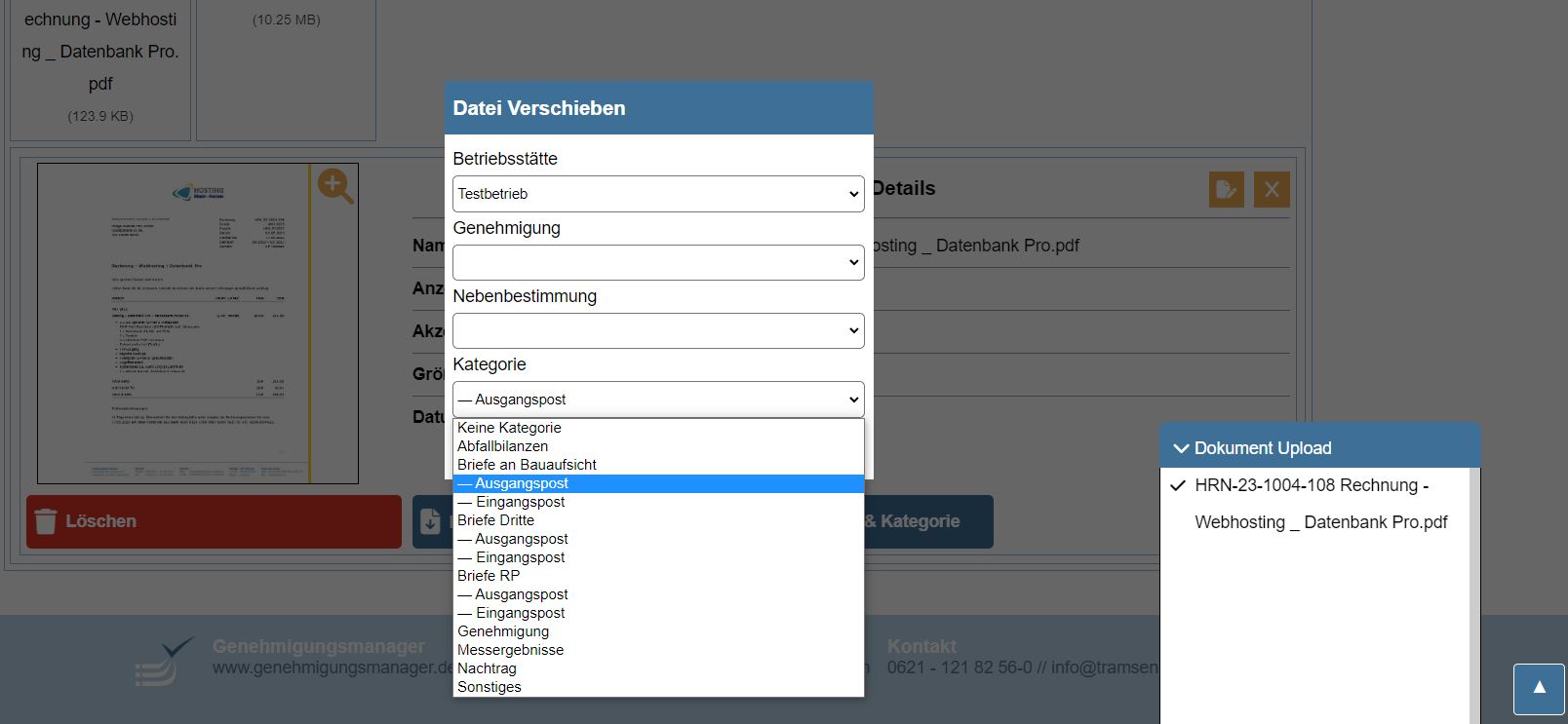 Dokumente Verschieben